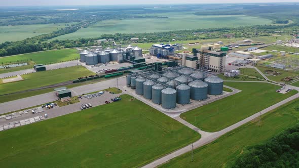 Agricultural factory among nature