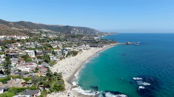 Aerial View of Laguna Beach Coastline, California