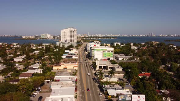 Aerial Reveal Miami 79th Street View Of North Bay Village And Normandy Shores