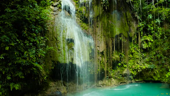 Beautiful Tropical Waterfall Philippines, Cebu