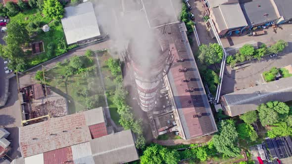 Old Pipe of a Factory in the City