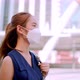 Office Girl in the city (Bangkok), wear a mask - VideoHive Item for Sale