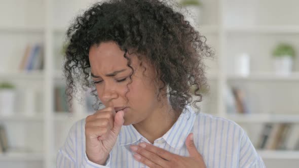 Sick African Woman Coughing