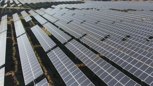 Solar power station in montain