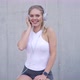 Sporty Woman Listen to the Music - VideoHive Item for Sale