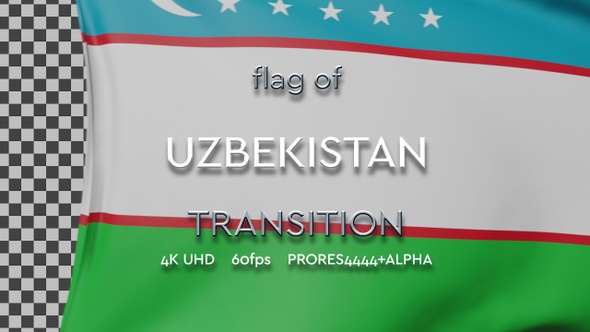 Flag of Uzbekistan transition | UHD | 60fps alt
