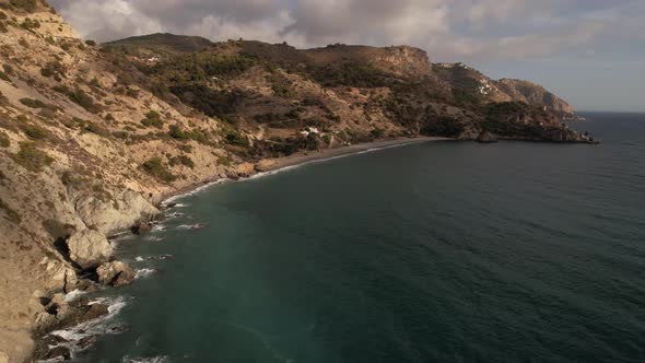 4K aerial footage of spanish coast