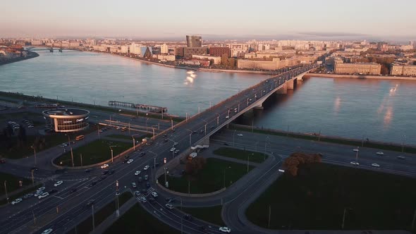 Alexander Nevsky Bridge. Saint Petersburg. Russia.