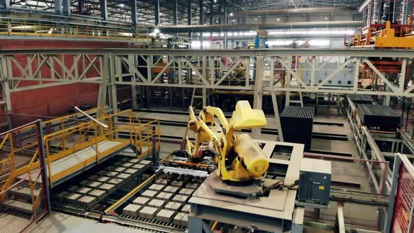 Industrial Factory Facility with Robotic Equipment