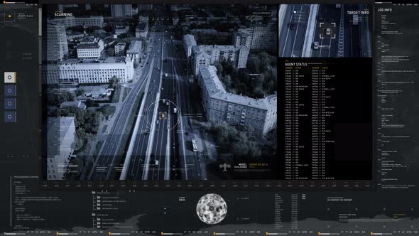 Target Vehicle Monitoring In Modern Spy Intelligence Software Interface alt