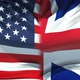 United States and Great Britain Flags Background, Diplomacy, Economic Relations - VideoHive Item for Sale