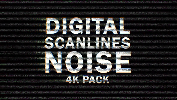 4k Color Digital Scanlines Noise 9 Pack