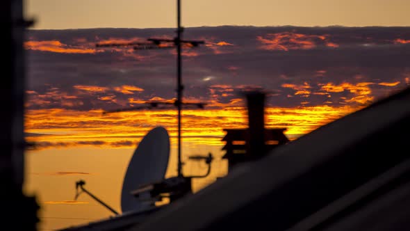 4K Timelapse Clouds at Sunset, Parma, Italy