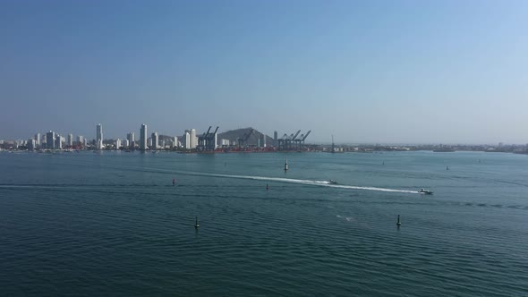 The Cargo Port in Cartagena Colombia