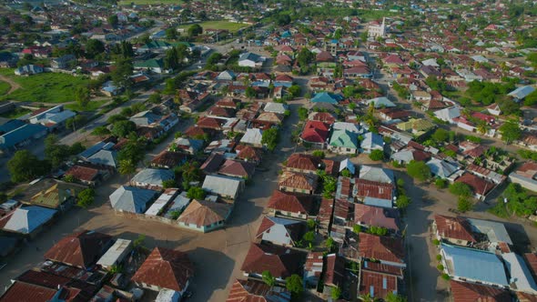 Aerial view of Tanga city, Tanzania