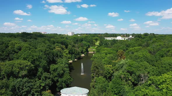 National Dendrological Park Sofiyivka Uman Ukraine Aerial View