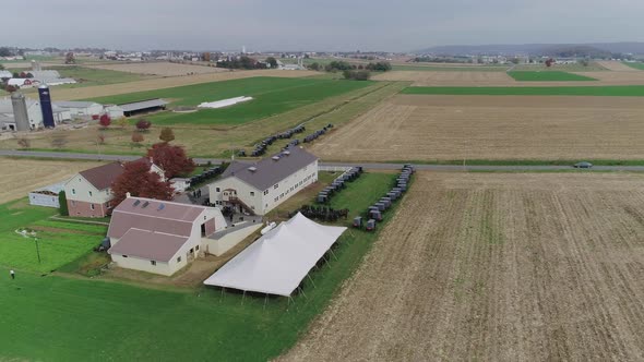 Amish Wedding in an Amish Farm Captured by a Drone