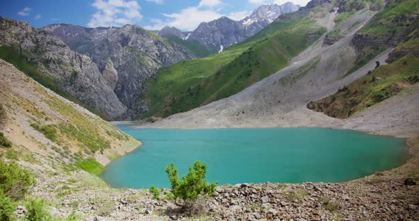Lake in the mountains of Uzbekistan. Central Asia Tian Shan mountains, Lake Badak. 16 of 27