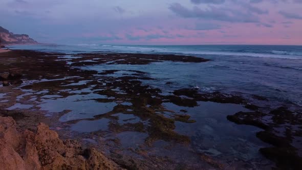 FULLHD Sunset Bali Hidden Beach Aerial