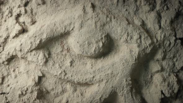 Sand Falls Off Stone Egyptian Eye   Archeology Concept