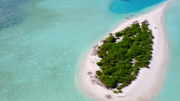 Aerial drone scenery of sea view beach by blue sea and sand background