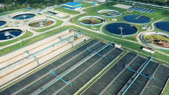 Top View of the Outdoor Wastewater Cleaning Complex