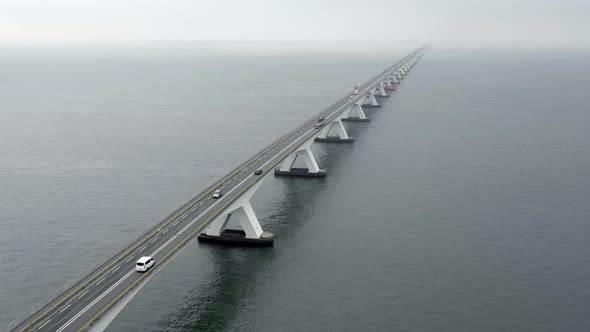 Zeelandbrug Bridge the Longest Bridge in the Netherlands