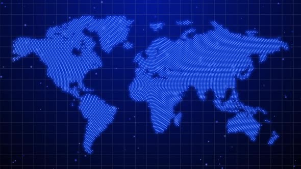 News Background World Map Animation
