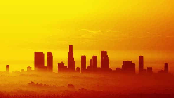 Stylized Los Angeles Skyline Time Lapse