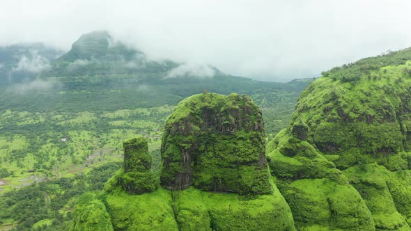 sidewaysement in the air to reveal the wonderful structures of the western ghats of India