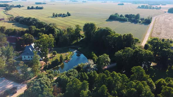 Abgunste manor in Zalenieku parish, Jelgavas region, Latvia, Europe. Manor was built  around 1780, b