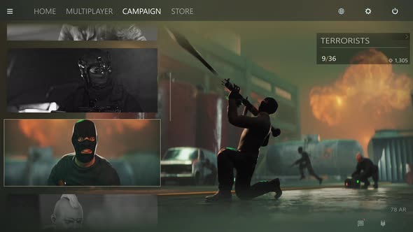 Selecting the chernobyl map and joining a match in the shooter video game alt