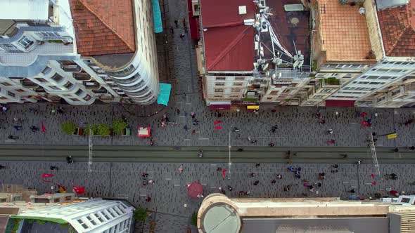 Aerial View Istanbul Taksim Square