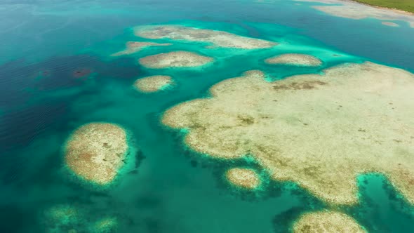 Transparent Blue Sea Water in the Lagoon.