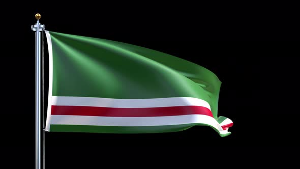 Chechen Republic Of Ichkeria Waving Flag