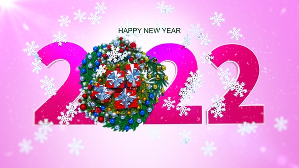 Happy New Year Greeting Card 2022 V8