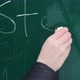 writing Stop with chalk on greenboard - VideoHive Item for Sale