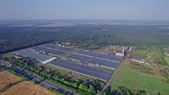 View From Above on Greenhouses for Growing Vegetables and Fruits