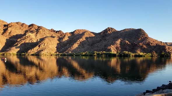 Willow Beach at Lake Mead and morning Panorama