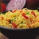 Instant Noodles on Black Background Spicy Asian Lunch ProRes Uncompressed - VideoHive Item for Sale
