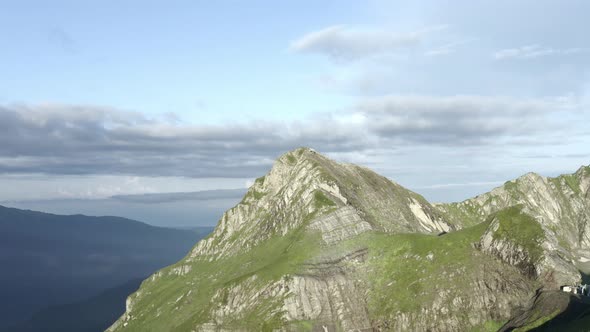 Shooting From Drone Gorgeous Natural Mountain Cliff with Gazex Summit By Sunny