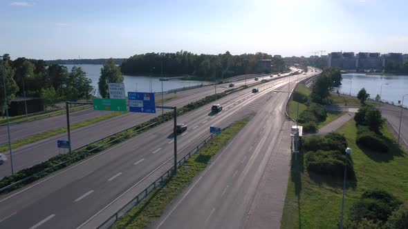 Green Plants on the Side of the Bridge in Lauttasaari in Helsinki Finland