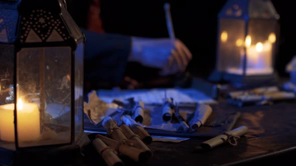 Candlelight historical period background. alt