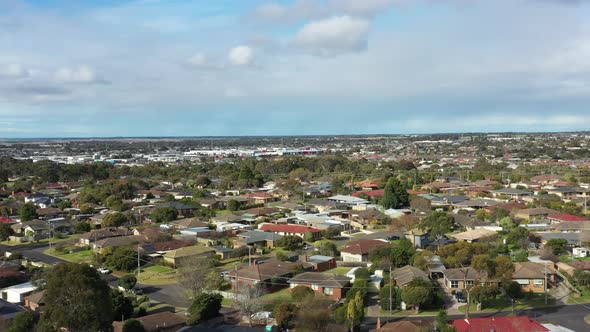 AERIAL Over Belmont Geelong With Marshall Industrial Estate