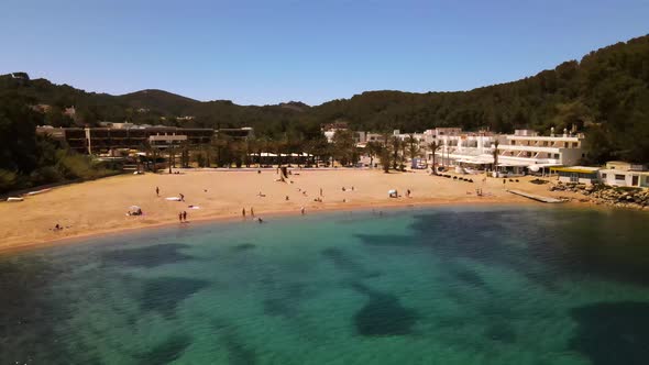 Puerto de San Miguel beach in Ibiza, Spain