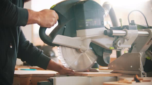 Carpentry Working - Cutting the Plywood Using Circular Saw