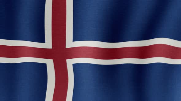 The national flag of Iceland