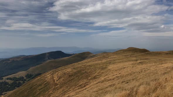 Endless  valley under Midzor peak by the day 4K 2160p 30fps UltraHD footage - Stara planina mountain