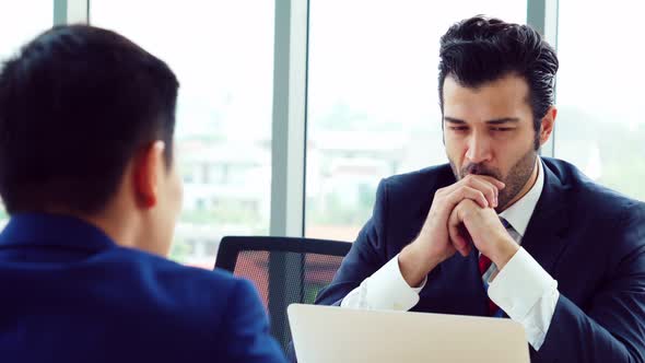 Job Seeker in Job Interview Meeting with Manager