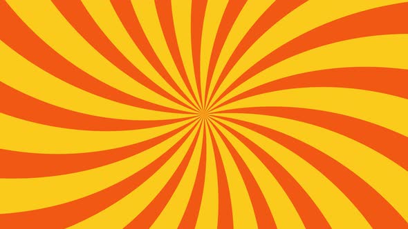 Spinning Pop Art Orange Background